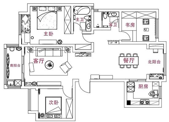 吊頂燈帶、月洞門——打造舒服得不行的125㎡日式MUJI風，從此戀上“輕”生活